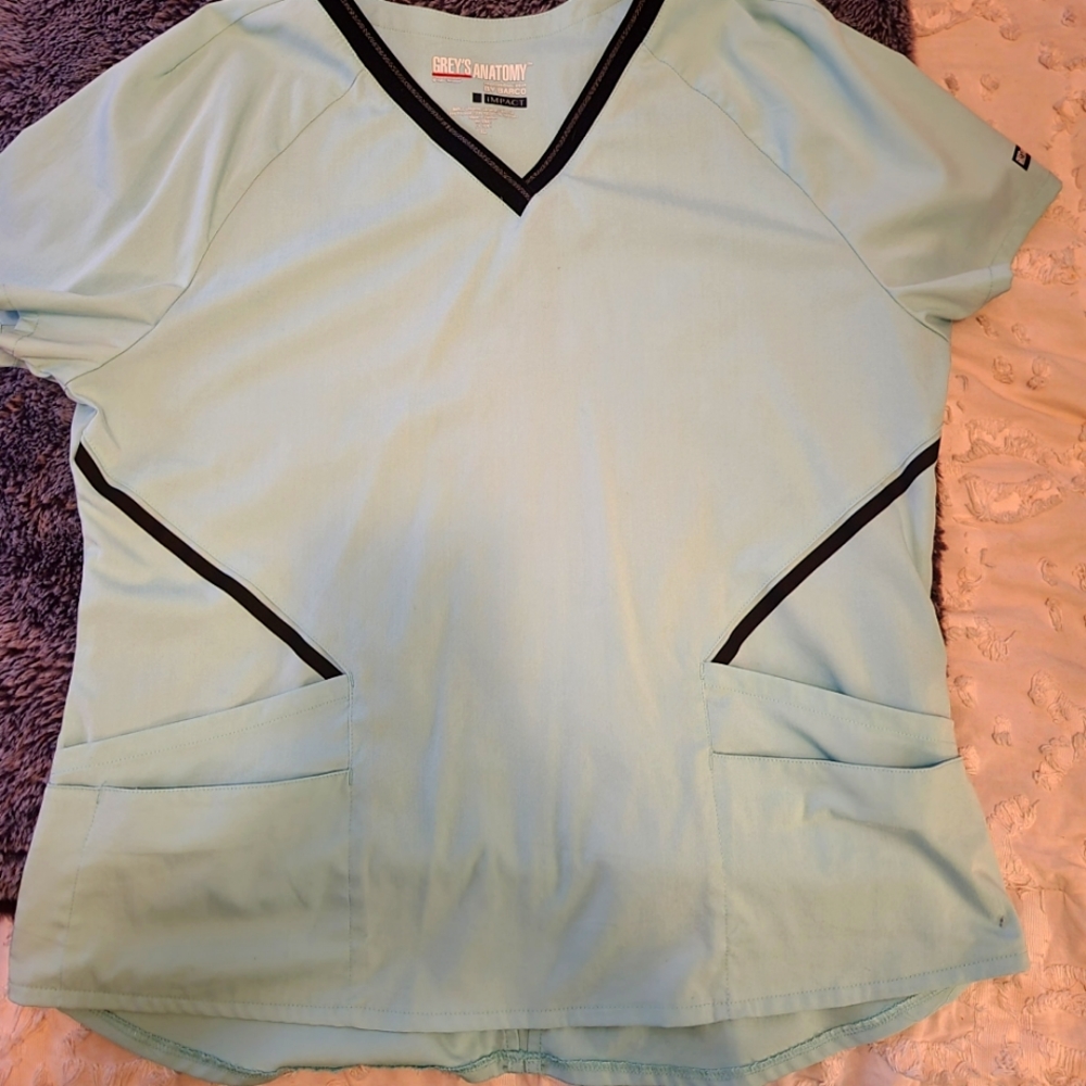 XL Grey's Anatomy Sea Foam Green scrub top